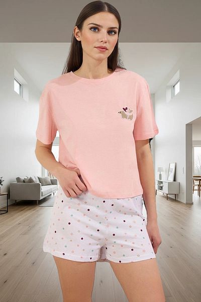 PayBuy Women's Heart Patterned Cotton Pajamas Set Comfortable and Stylish Homewear Carefully Selected