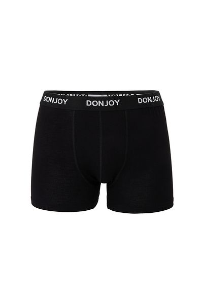 don joy Men's 10-Piece Cotton Combed Modal Black Boxers with Elastic Waist