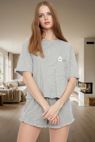 PayBuy Women's Cotton Knitted Pajama Set Summer Short Shorts Comfortable Design and Stylish Perfect Fit