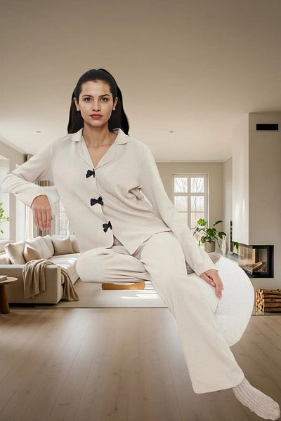 PayBuy Women's Waffle Fabric Pajamas Set Color Long Leg Pipe Professional Appearance Quality Craftsmanship