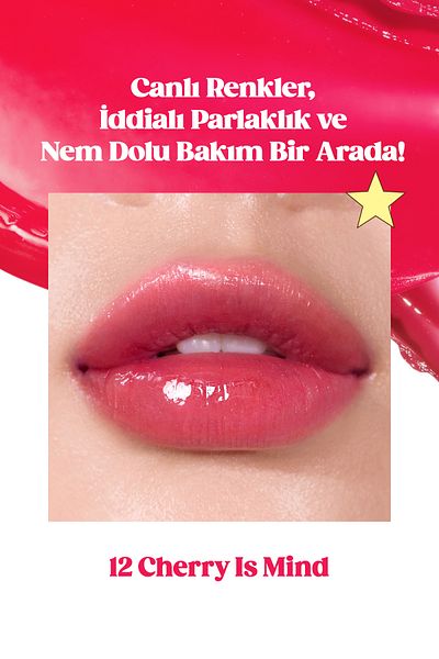 PERIPERA Intense Moisturizing Lip Balm Ink Mood Glowy Balm (12 Cherry in Mind) (Cherry Ver)