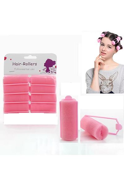 SİNKA Sponge Hair Curler 8 Pieces Pink Hair Curler