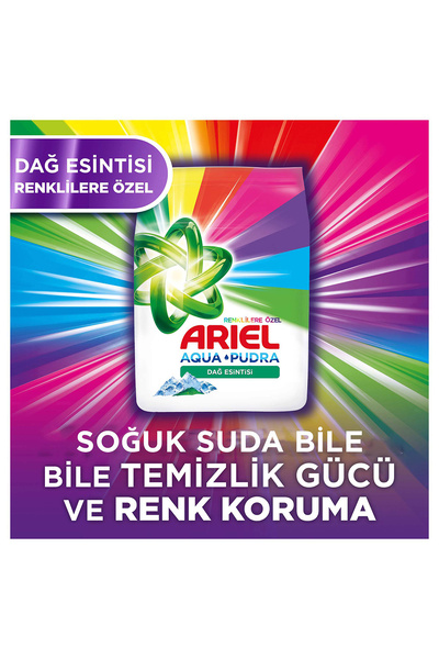 Ariel 9 Kg Dağ Esintisi Aqua Pudra Renklilere Özel
