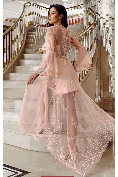İmaj İmaj 4200 Women's Salmon Dowry Set Satin Lace Nightgown Set