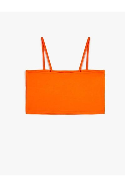 Koton Girl's Basic Crop Undershirt Thin Strap Cotton 4Skg30114Ak Orange