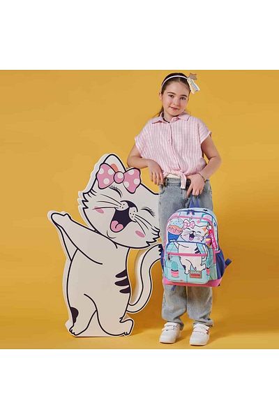 Coral High 23751 Model Ice Cream Children's School Bag - Cat