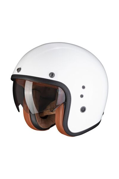 Scorpion Belfast Evo Luxe Açık Motosiklet Kaskı Beyaz