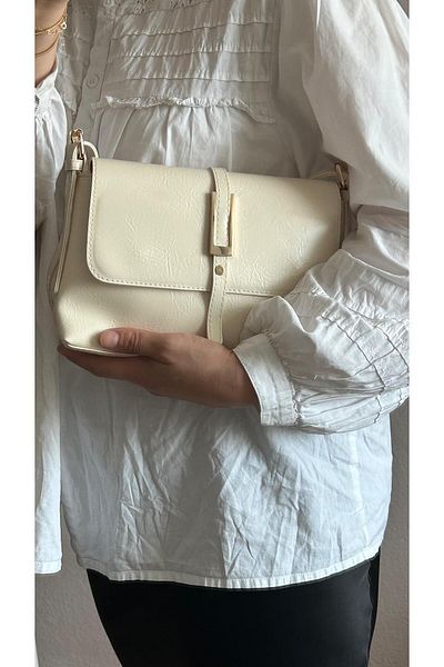 cosybag. Pinterest Senna Model Geantă de umăr mică din piele artificială moale pentru femei, cremă