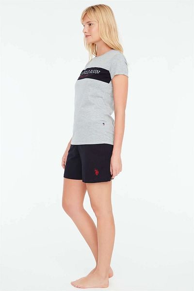 U.S. Polo Assn. 16864 Set de pantaloni scurți pentru femei, gri Melange