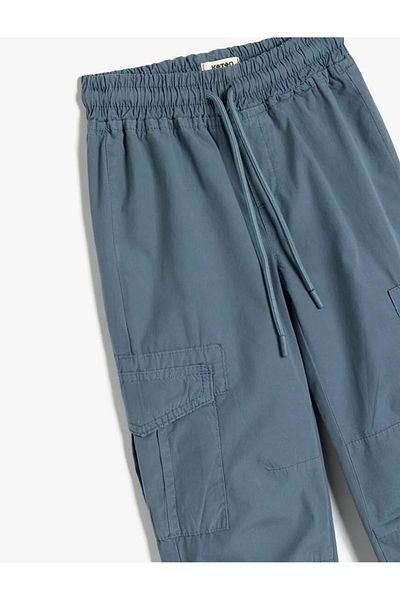 Koton Jogger-Cargohose mit Schnürung und Taschen an der Taille