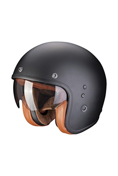 Scorpion Belfast Evo Luxe Açık Motosiklet Kaskı Mat Siyah