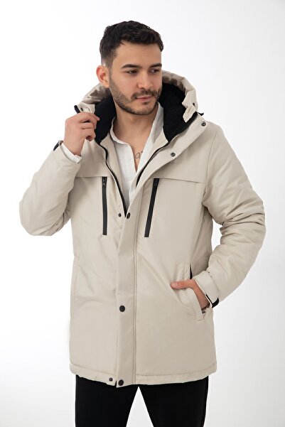 Riverstorm Чоловічий зимовий пальто з капюшоном, водонепроникний, вітрозахисний, з підкладкою з хутра та утеплювачем з поліестеру