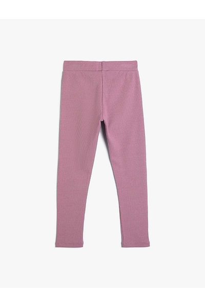 Koton Leggings de bază pentru fete, camisole din bumbac cu talie elastică - 4skg40022ak violet