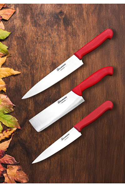 Sürmene Bıçakçı Hacı Ahmet Üç Parça Chef Bıçağı Takımı Sürmene Bıçak Seti Dil...