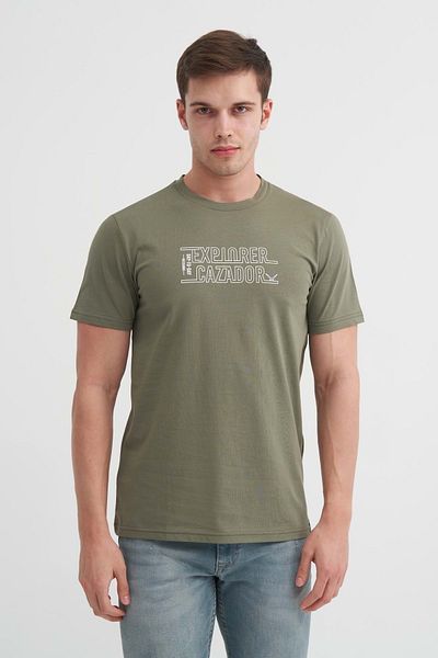 Cazador Βαμβακερό μπλουζάκι με λαιμόκοψη Slim Fit