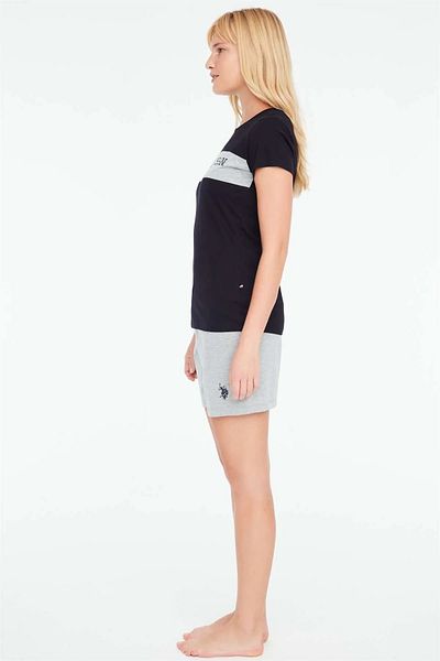 U.S. Polo Assn. 16864 Set de pantaloni scurți tricou bleumarin pentru femei