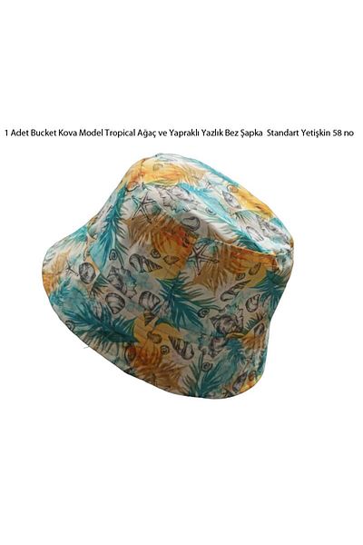 partidolu Καλοκαιρινό υφασμάτινο καπέλο Tropical Hawaii Bucket Bucket Model Leafy - Md5