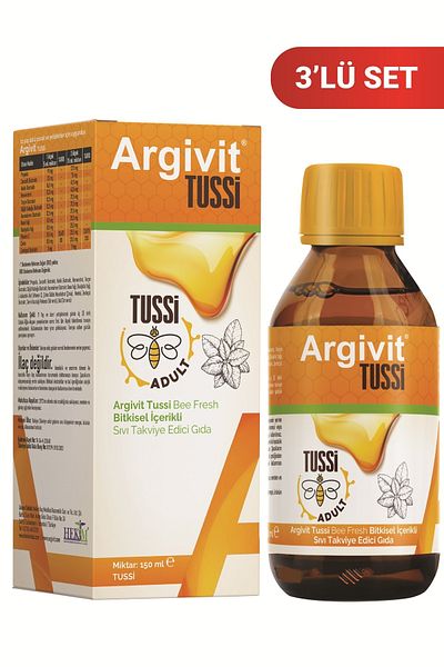 Argivit Tussi Adult 3 Pack - Vitamin C and Cinnamon Syrup 150 ml