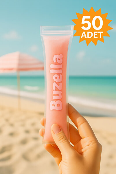 Palifix 50 li Kilitli Dondurma Poşeti Ev Yapımı Buzlu Atıştırmalıklar için Buzella Meyvebuz Poşeti +