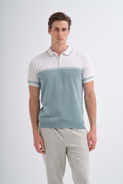 Cazador Τζαζ 3032 Polo Yk. Πλεκτό T-shirt S.blue
