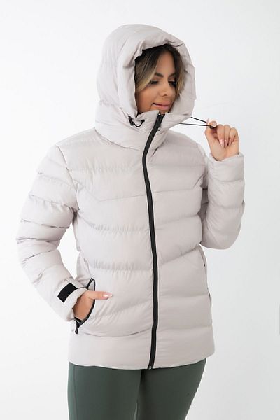Royalside Palton de puf pentru femei - fleece, glugă din blană, impermeabilă și rezistentă la vânt
