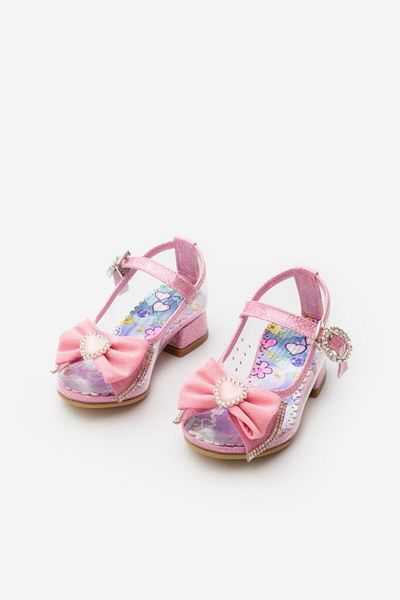Le Mabelle Pink Bow Transparent Girls' Shoes