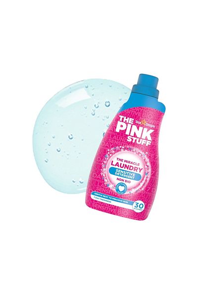 THE PINK STUFF Sensitive Non-Bio Laundry Liquid 960ml – Gentle Cleaning for Delicate Skin & Fabrics