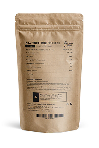 Karlıoğlu Kavrulmuş Antep Fıstığı 400gr