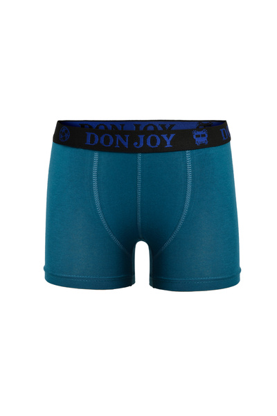 don joy Boy's 3-Piece Combed Cotton Elastic Waist Petrol Boxer