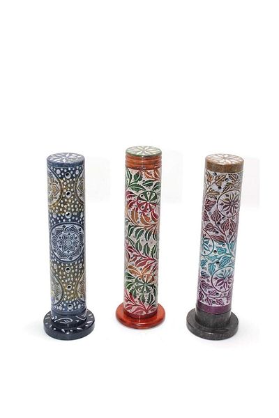 ECOME Embroidered Tower Incense Burner