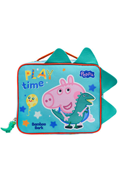 Bamboo Bark Peppa/George Pig Insulated Lunch Bag - Large Food Storage Tote wi...