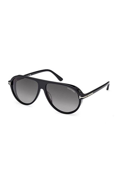 Tom Ford نظارات شمسية للجنسين Tf1023 Marcus 01b 60-13، إطار أسود من مادة الاسيتات، عدسة مدخنة