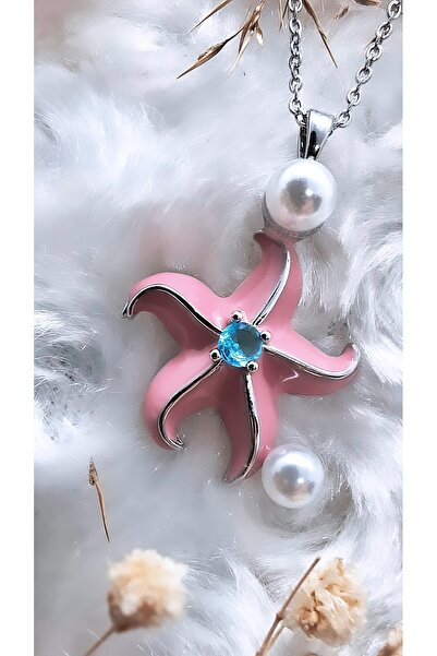 Serenity قلادة من الفولاذ مع شكل نجم البحر