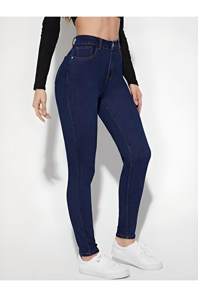 JILLY بنطال جينز نسائي ضيق من Natalia باللون الأزرق الداكن من Power Lycra Skinny