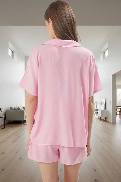 PayBuy Women's Comfortable Viscose Pajama Set Color Regular Fit Summer Perfect Fit and Stylish Long Lasting