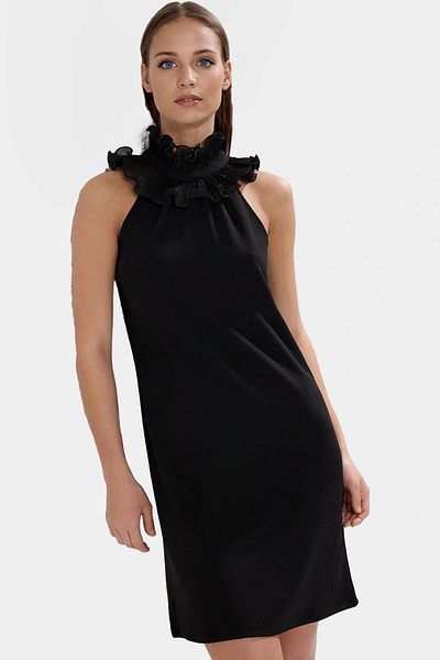 PayBuy Midi Length a Line Crepe Dress; 98% Polyester 2% Elastane Carefully Selected