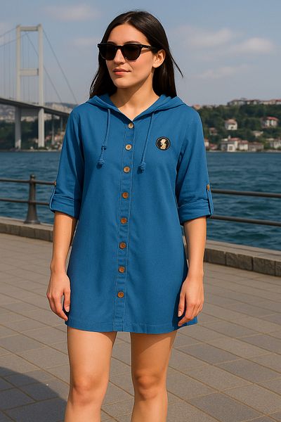 MODA Hooded Linen Tunic