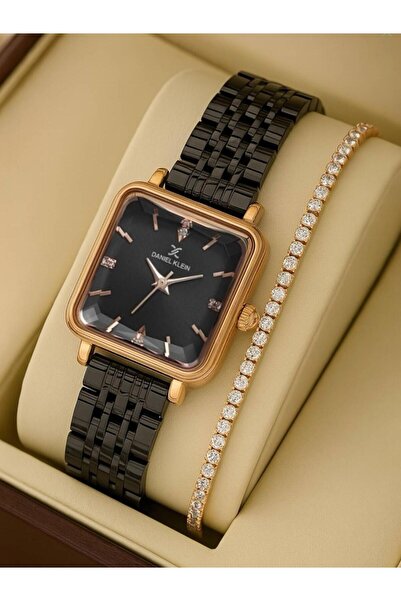 Daniel Klein Marka Siyah Renk 2 Yıl Garantili Çelik Kordon Kadın Kol Saati - Bileklik