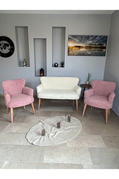 Azra Mobilya Azra Aksesuar Çay Seti Oturma Grubu, Puffy Kumaş Koltuk Takımı, ...