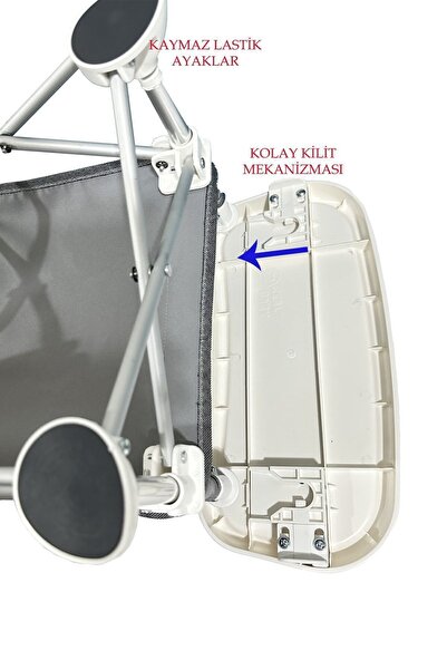 REALBABY Büyük Portatif Katlanabilir Taşınabilir Mama Sandalyesi 6-48 Ay