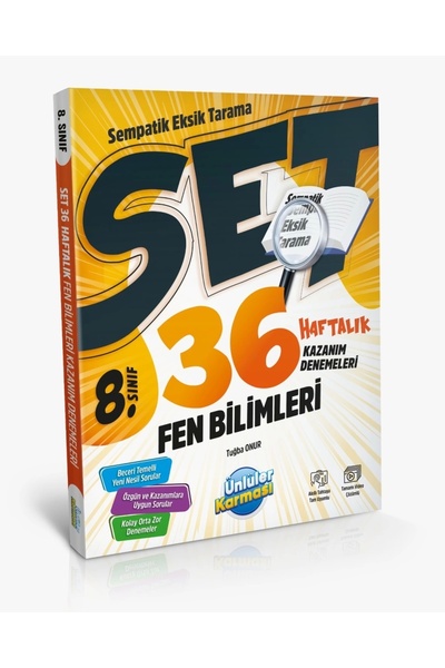Ünlüler Karması Yayınları 8. SINIF LGS SEMPATİK FEN BİLİMLERİ 36 HAFTALIK KAZANIM DENEMELERİ