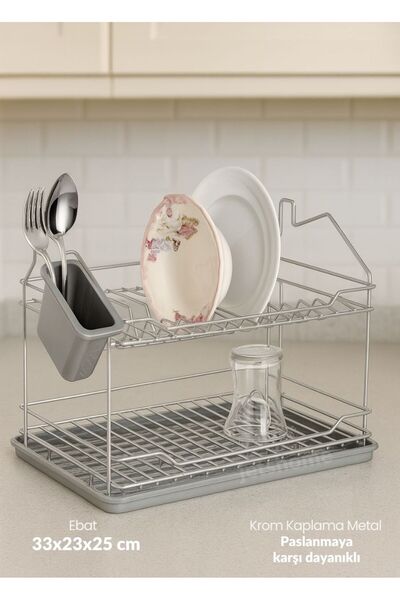 Jet's Home Mini Boy Bulaşıklık Tezgah Üstü Tabaklık BPA FREE Bulaşık Sepeti K...