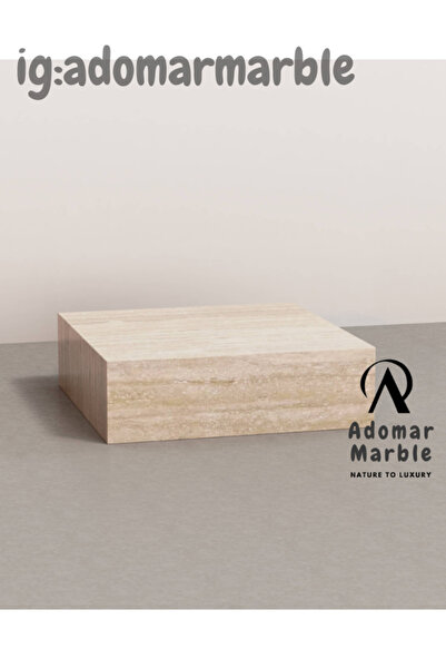 adomarmarblehandmadeandluxury ADOMAR Traverten Orta Sehpa, Mermer Orta Sehpa,...