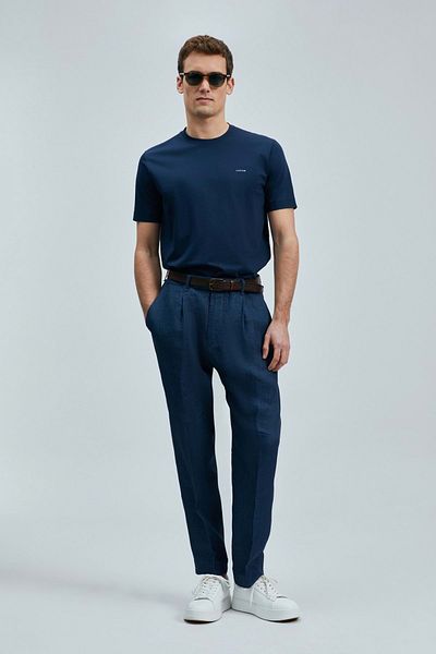 Lufian 111020262 Ανδρικό μπλουζάκι Bran Basic Ανδρικό μπλουζάκι Navy Blue