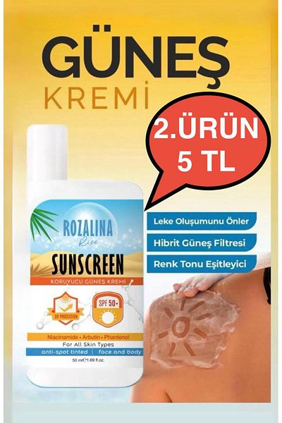 Rozalina Rise Sunscreen Tone Equalizer 50Spf Sunscreen Bb Colored Sunscreen with Concealer Feature 50 ml