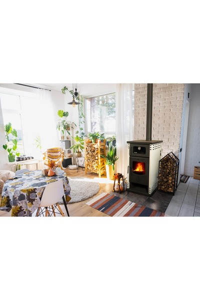 Polar İklimlendirme Odun ve Kömür Yakıtlı Dik Tip Kaloriferli Fırınlı Soba