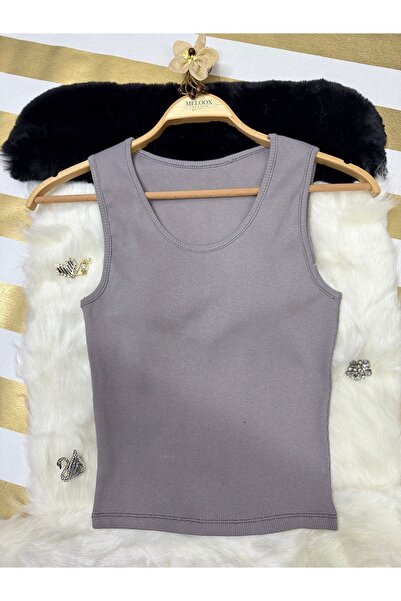 MELOOX Women Ribbed Look Suspender Basic Tank Top