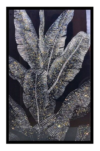 SOFT Renkli Taş Işlemeli Epoksi Soyut Tablo