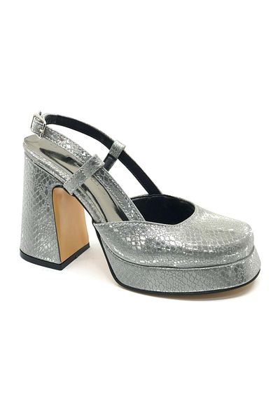 KCMN Feles Jane Jane Platform Heel Women's Classic Heeled Shoes Platinum