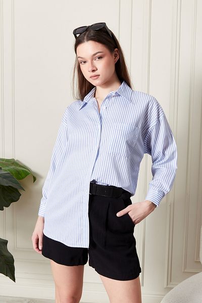 Jack Morino Cămașă oversize cu dungi pentru femei